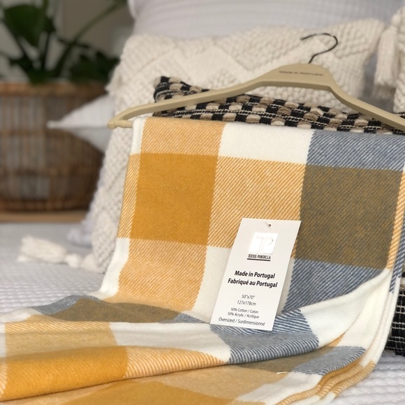 Texteis Penedo Fine Linen Bohemian Throw Blanket - Picture 9 of 12